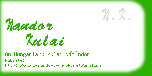 nandor kulai business card